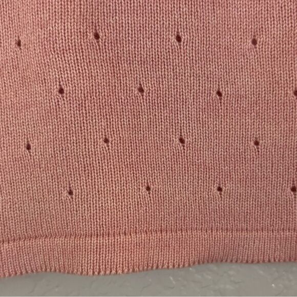 Vintage Clan Douglas Cashmere and Silk Blend Short Sleeve Pink Sweater Small - Picture 7 of 8